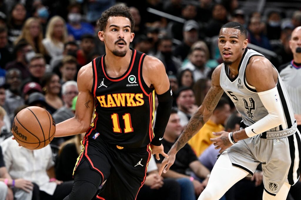 Trae Young en Nate McMillan hadden een uitwisseling
